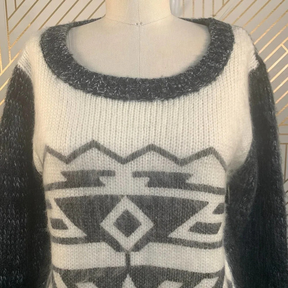 Raga Arctic Wild Tribal Pullover Sweater Grey - Picture 3 of 10